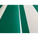 Tissu imperméable PREMIUM à rayures vertes et blanches, polyester PU, 190 g/m², largeur 160 cm
