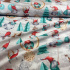 Tissus en coton de Noël au mètre, 160 cm motif Noël gris