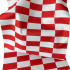 Tissu d'extérieur, déperlant pour transats et hamacs de jardin, Blanc-Rouge Damier 5x10 cm