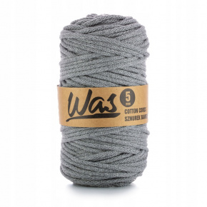 Cordons tressé coton 5 mm, 100 m, couleur gris fn. 050
