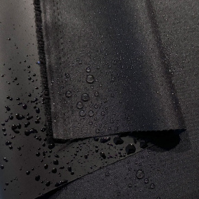 Tissu imperméable PREMIUM, polyester PU, 190 g/m², largeur 160 cm, couleur noire
