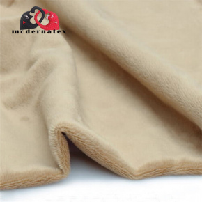 Tissu minky fausse fourrure, 320 g/m², largeur 160 cm, au métre camel