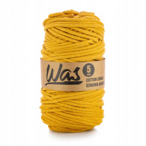 Cordons tressé coton 5 mm, 100 m, couleur moutarde 080 Cordons tressé coton 5 mm, 100 m, couleur moutarde 080