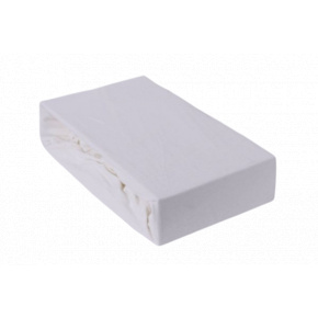 Drap Housse Jersey avec élastique, 160x200 cm Blanc