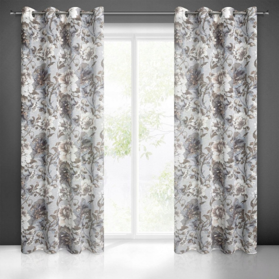 Rideaux motifs Sandra couler blanche 140 x 250 cm