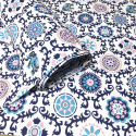 Tissu coton au métre imprimé Oriental bleu 2