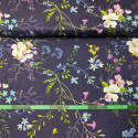 Tkanina bawełniana wzór Kwiaty na Granatowym
