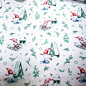 Christmas cotton fabric, by the meter, width 160 cm, Christmas pattern on White