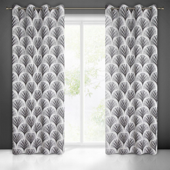 Rideaux motifs Karin couleur blanche 140 x 250 cm 