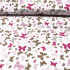 Tissu coton au métre imprimé Papillons couleur rose modern