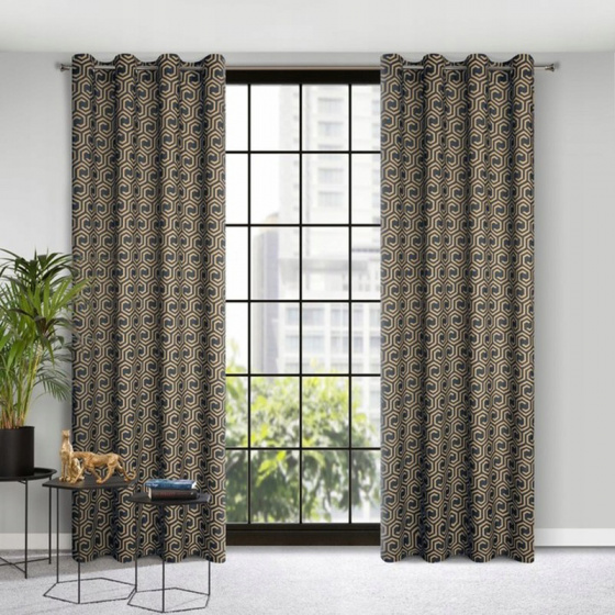 Rideaux motifs Juliet couleur biege 140 x 250 cm 