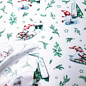 Vianočný bavlnenej látky vzor Vianoce na Bielom, metráž 160 cm