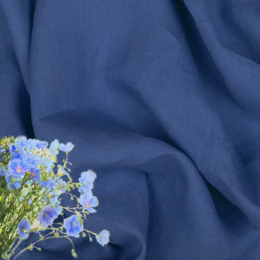 Tissus en lin Julia, 154 g/m², largeur 150 cm, bleu