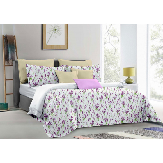 Linge de lit en flanelle avec fermeture, couleur Violet, 140x200 cm 