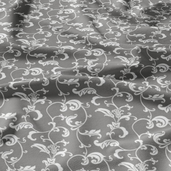 Tissu coton au métre imprimé Oriental gris 307