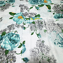 Tissu coton au métre imprimé Fleurs sur Blanc