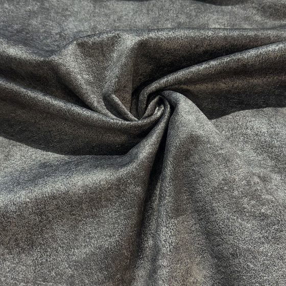 Velvet upholstery fabric, Infinity, Gray