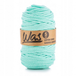 Cordons tressé coton 5 mm, 100 m, couleur menthol 190 Cordons tressé coton 5 mm, 100 m, couleur menthol 190