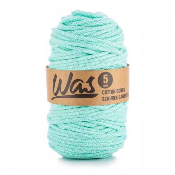 Cordons tressé coton 5 mm, 100 m, couleur menthol 190