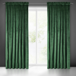 Rideau velours sur le ruban fronceur couleur verte fonce 140x270 cm