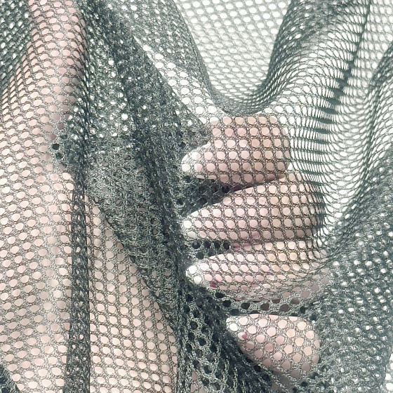 Síť polyesterová pro oblečení Sv.Šedá, oko 2x2mm