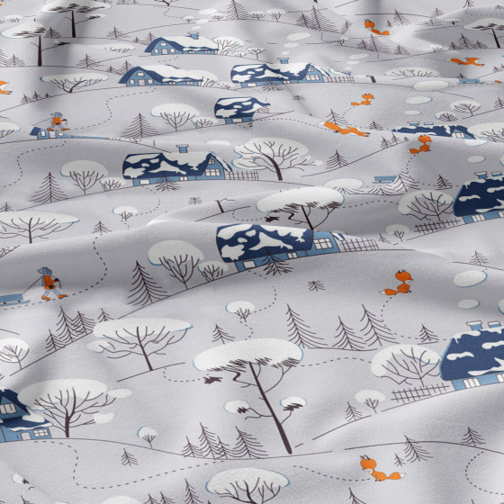 Tissus en coton de Noël au mètre, 160 cm motif 206