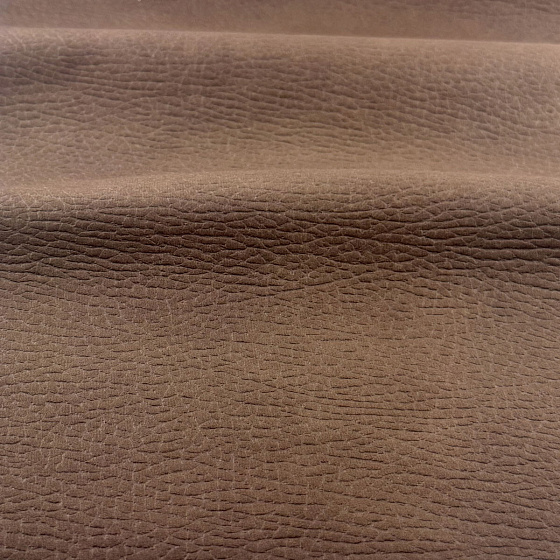 Eco-leather Largo Brown, upholstery fabric on a backing, coarse, by the meter