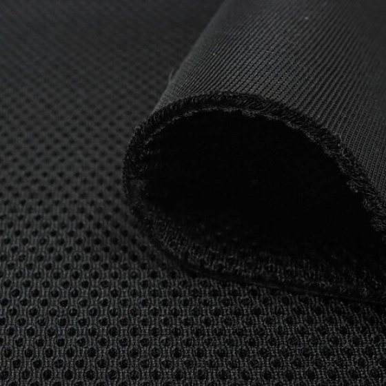 Tissu en maille 3D (spacer), 400 g/m², largeur 150 cm, Noir, 4mm