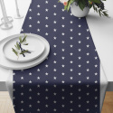 Tissu coton au mètre, 125 g/m², largeur 160 cm, imprimé Etoiles bleu marine   