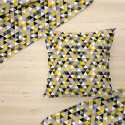 Tissu en coton uni au mètre, 125 g/m², largeur 160 cm, Triangulair jaune gris