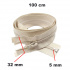 Fermeture à glissière en spirale Beige  5 mm longueur 100 cm