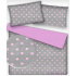Tissu coton au métre couleur gris coeurs rose 808