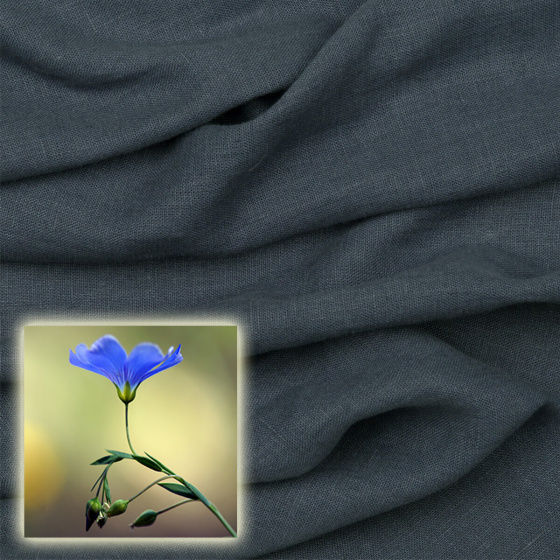 Lněná přírodní látka Oskar barva Granátová 265 gr