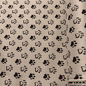 Tkanina wodoodporna KODURA wzór łapki 4 na kremowym tle