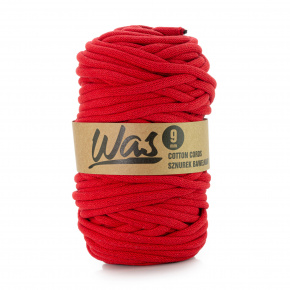 Cordons tressé coton 9 mm, 50 m, couleur rouge 160