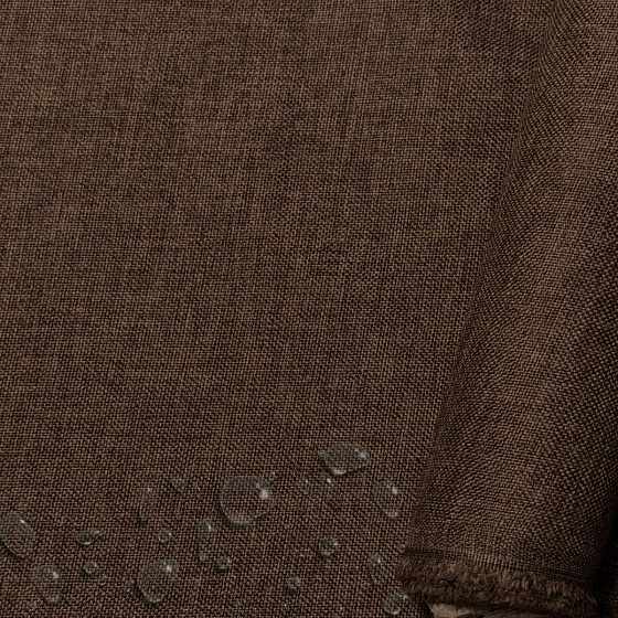 Tissu imperméable imitation lin, 220 g/m², 160 cm, Marron Clair