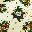 Tissus en coton de Noël au mètre, Motif de Noël jaune, 160 cm