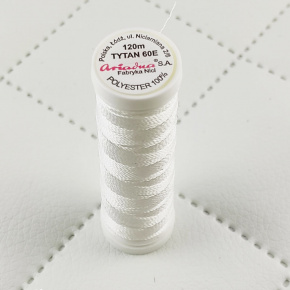 Fils à coudre d'ameublement TYTAN 60E 120 m couleur blanche 2500 SMALL Fils à coudre d'ameublement TYTAN 60E 120 m couleur blanche 2500 SMALL