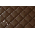 Simili cuir matelassé 5X5 cm, 540 g/m², largeur 145 cm, marron