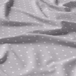 Tissu coton au mètre, 125 g/m², largeur 160 cm, imprimé Etoiles gris    