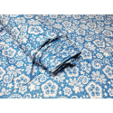 Tissu coton au métre imprimé Ornament blue
