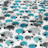Tissu coton au métre imprimé Moutons couleur turquoise