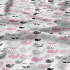 Tissu coton au métre imprimé Baleine rose