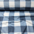 Tissu coton au métre couleur blanche carreaux bleu 8 cm