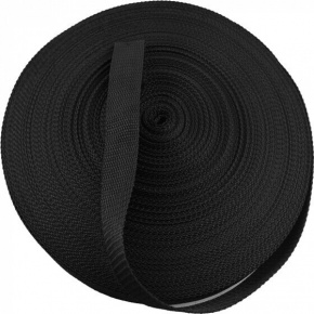 Ruban polypropylène renforcé pour sacs 15 mm couleur noir (50 m)