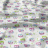 Tissu coton au métre imprimé Hiboux couleur blanche