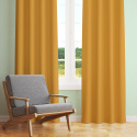 Tissu en coton uni au mètre, 125 g/m², largeur 160 cm, moutaren