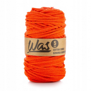 Cordons tressé coton 5 mm, 100 m, couleur orange 150