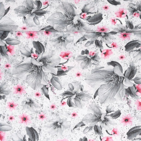 Tissu coton au métre imprimé Fleurs KT