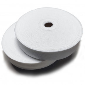 Bande ourlet polyester 15 mm couleur blanche